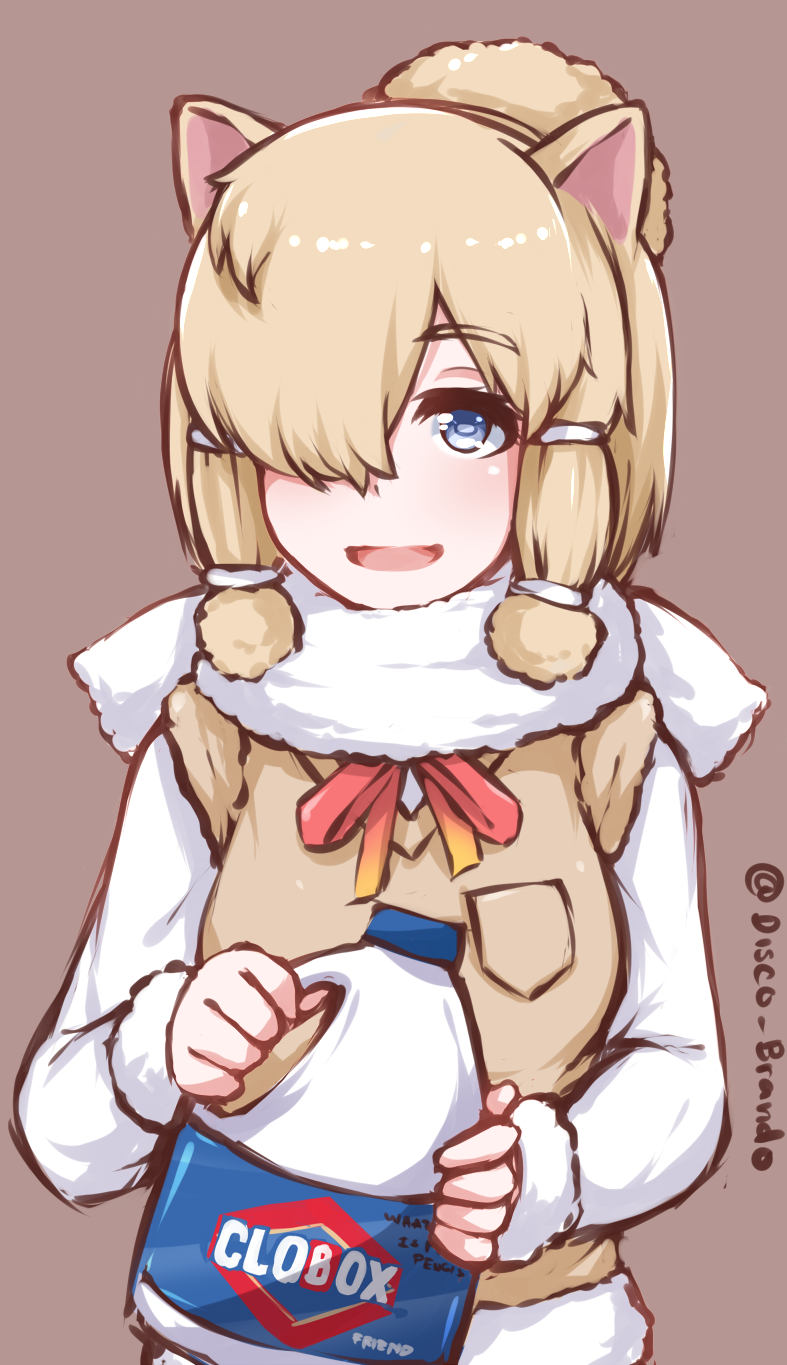 10s, 1girl, alpaca_ears, alpaca_suri_(kemono_friends), animal_ears, blue_eyes, blush, breast_pocket