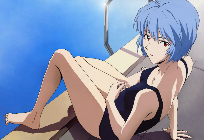 1girl, absurdres, ayanami_rei, blue_hair, breasts, detexted, female_focus, highres