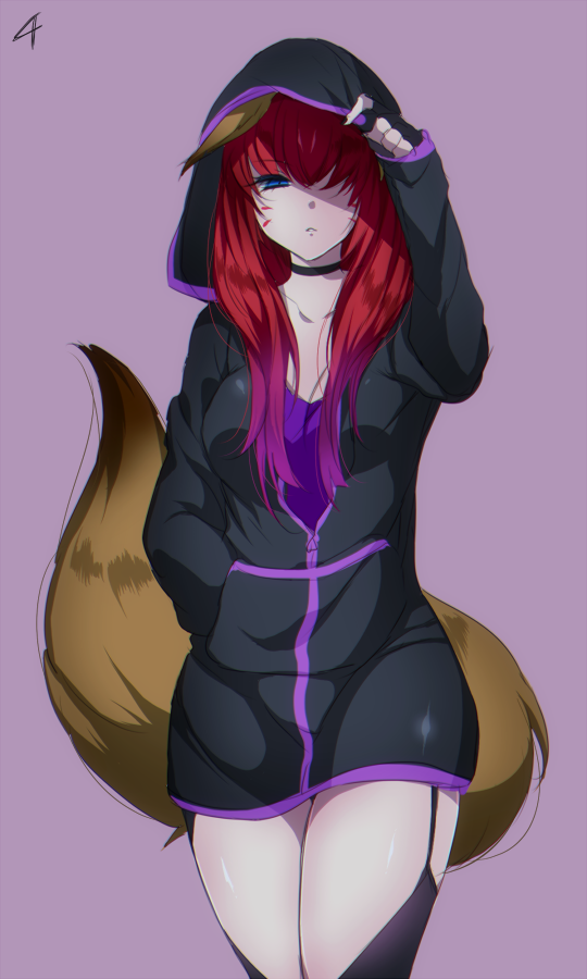 10s, 1girl, animal_ears, black_legwear, blue_eyes, breasts, choker, collarbone