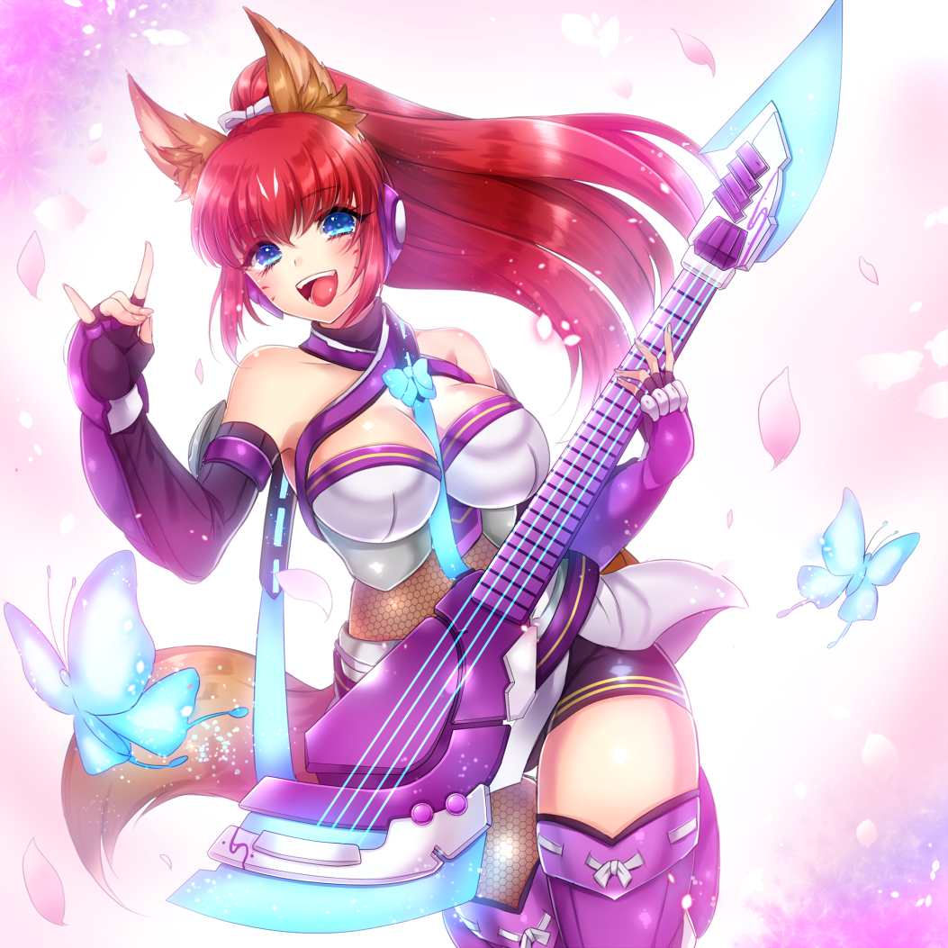 10s, 1girl, :d, animal_ears, bare_shoulders, between_breasts, bike_shorts, black_shorts