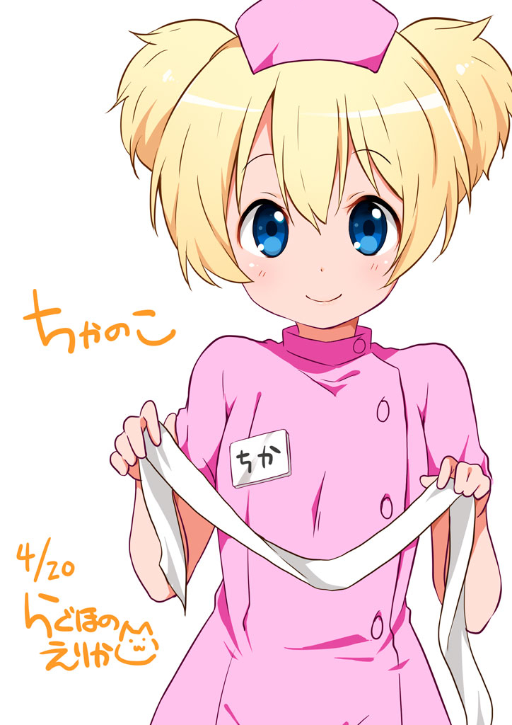 1girl, artist_name, bad_id, bad_pixiv_id, bandages, blue_eyes, blush, character_name