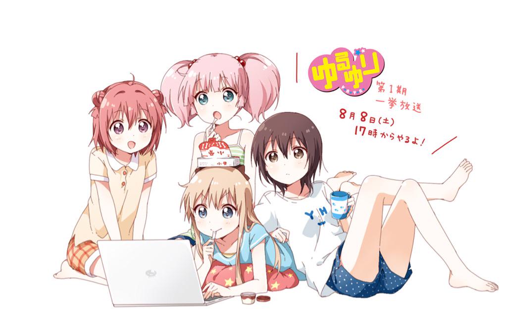 >:>, 4girls, :>, :d, :o, :|, akaza_akari, aqua_eyes