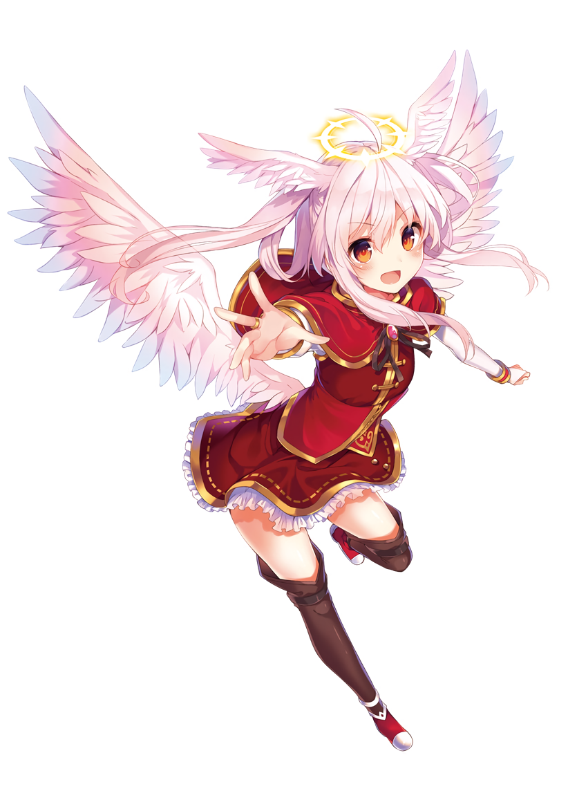 10s, 1girl, ange_vierge, angel, bridal_gauntlets, elel_(ange_vierge), feathered_wings, female_focus