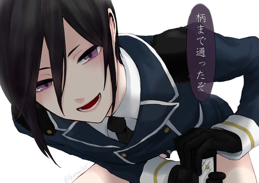 10s, 1boy, artist_name, bad_id, bad_pixiv_id, black_gloves, black_hair, bota_(tsuboyan)