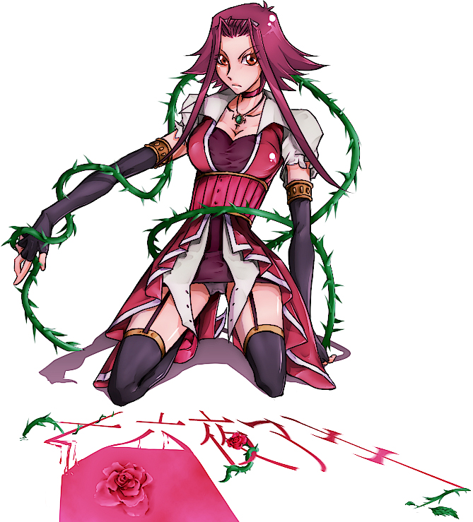 00s, 1girl, bad_id, bad_pixiv_id, female_focus, flower, garter_straps, izayoi_aki