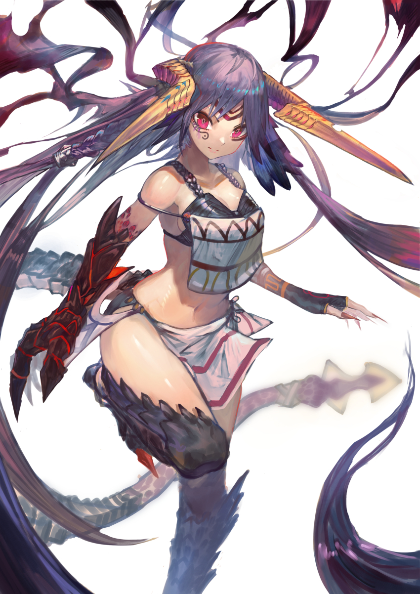 1girl, absurdly_long_hair, absurdres, arm_at_side, armor, bare_shoulders, bikini_armor, black_gloves