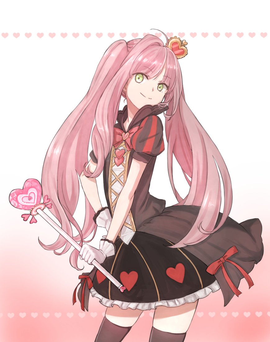 1boy, blush, crossdressing, crossdressing_(mtf), dress, green_eyes, hairband, hanabusa_kokoro