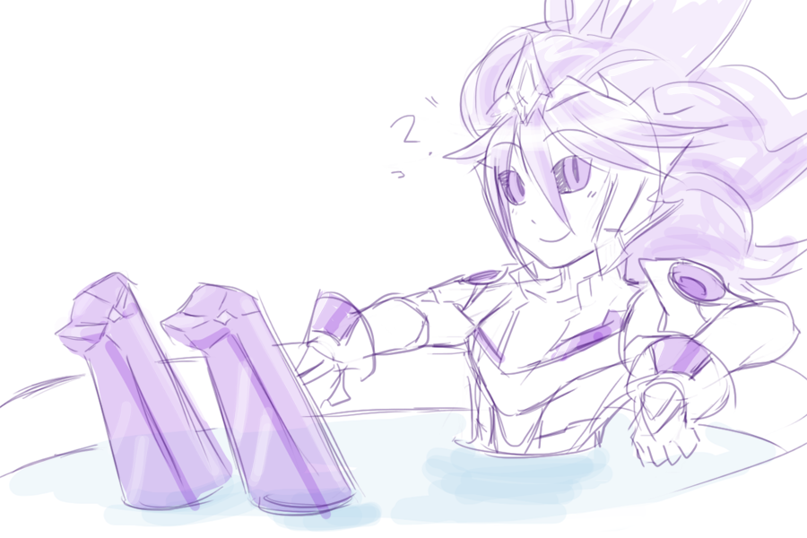 1boy, azure_striker_gunvolt, azure_striker_gunvolt_2, black_sclera, colored_sclera, gauri_(gunvolt), purple_eyes, purple_hair