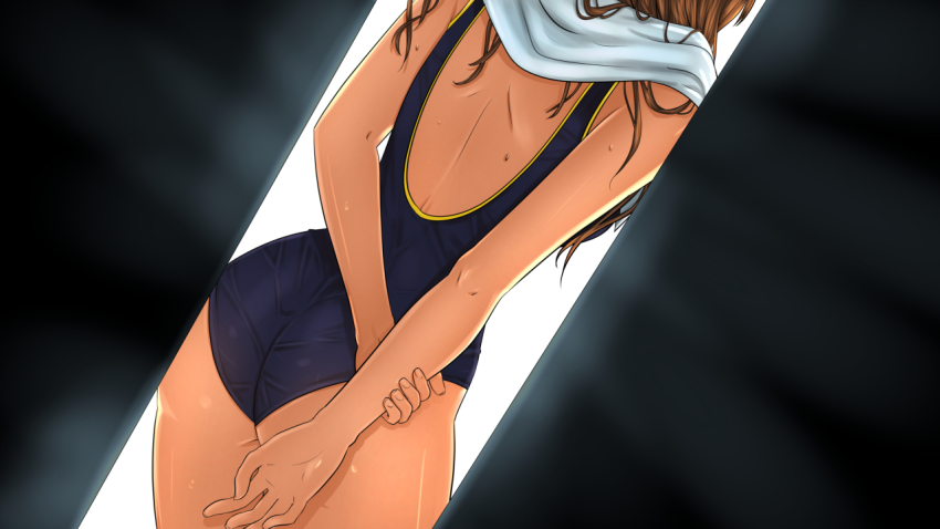 game_cg, little_green_girl, one-piece_swimsuit, orika_nekoi, stasya_(little_green_girl), swimsuit, tagme