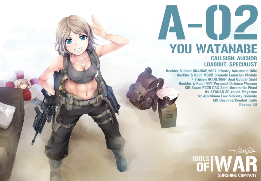 10s, 1girl, 40x46_lv_hedp_m433, 40x46mm_lv, abs, ammunition, ammunition_box, ammunition_pouch