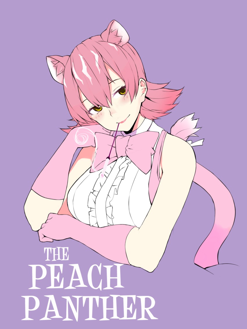 10s, 1girl, animal_ears, blush, bonkiru, bow, bowtie, character_name