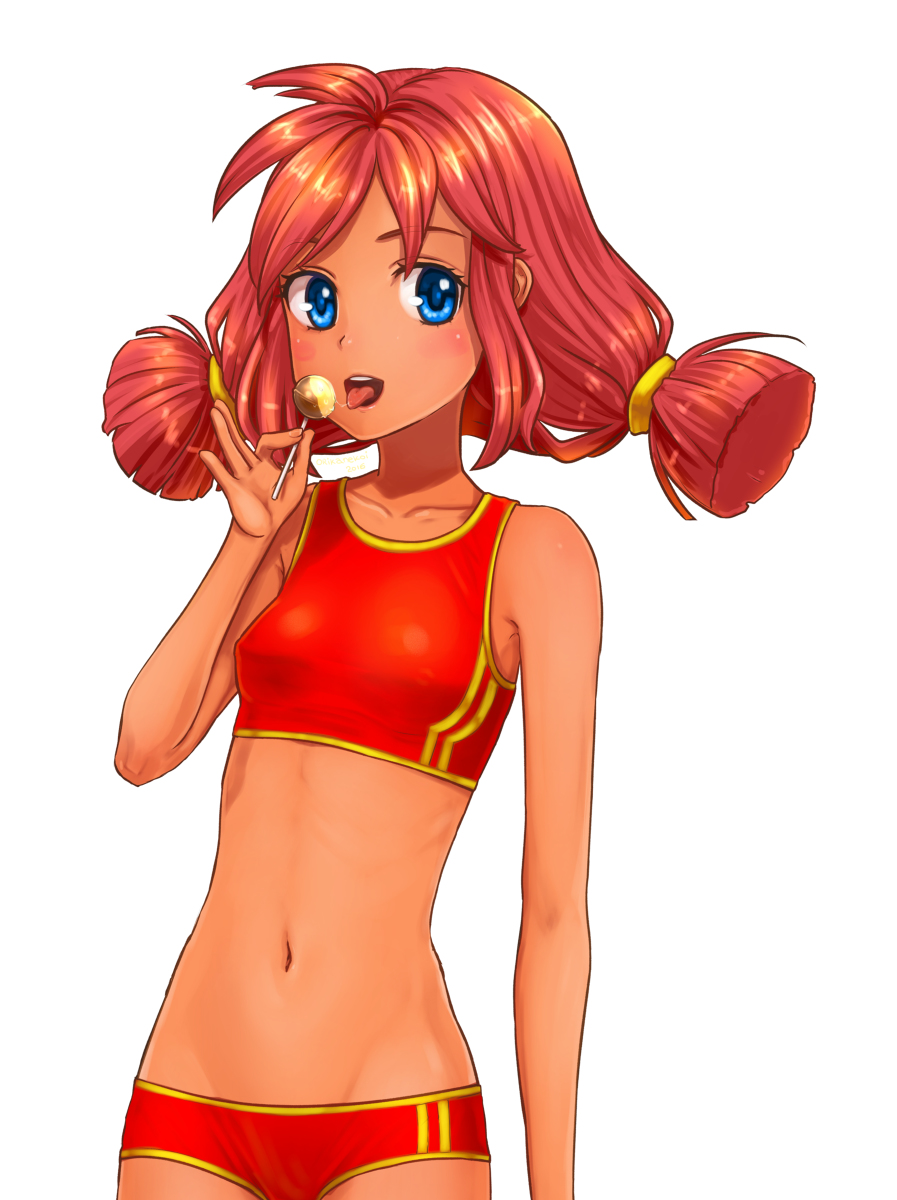 1girl, candy, everlasting_summer, female_focus, food, highres, lollipop, looking_at_viewer