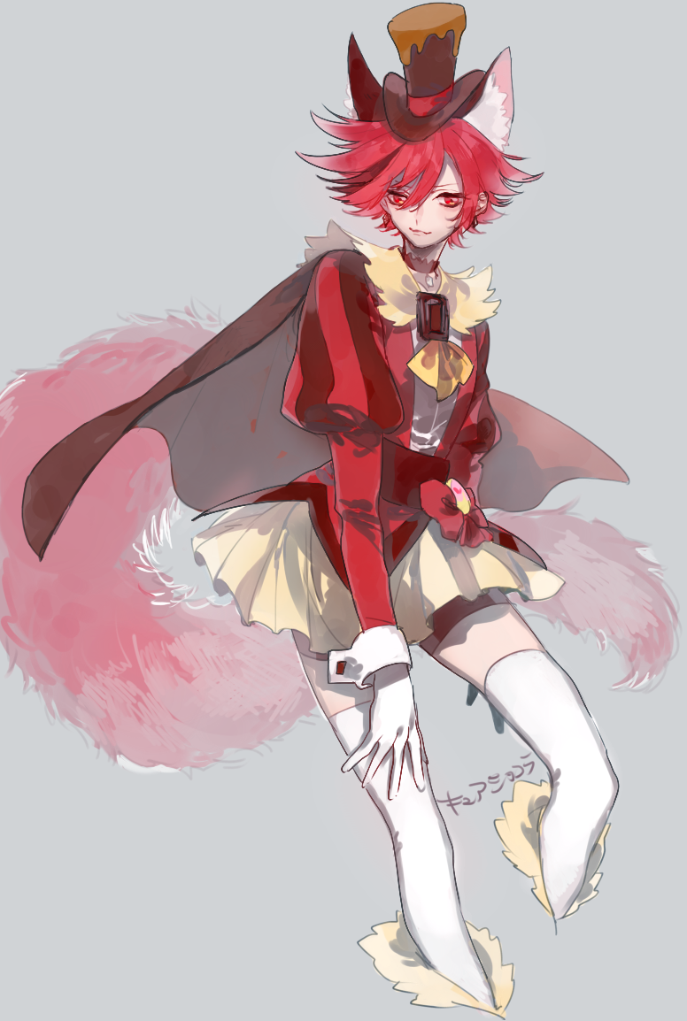 10s, 1girl, animal_ears, bike_shorts, brown_cape, brown_hair, brown_neckwear, candy