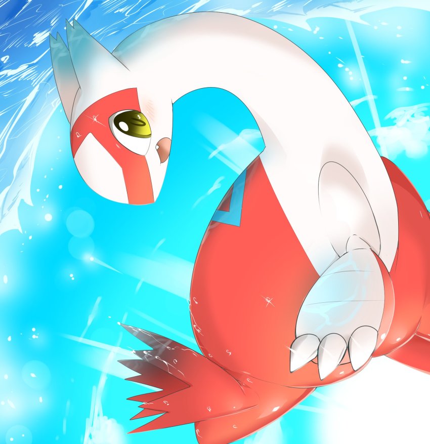 furry, gen_3_pokemon, highres, latias, legendary_pokemon, nintendo, open_mouth, pokemon