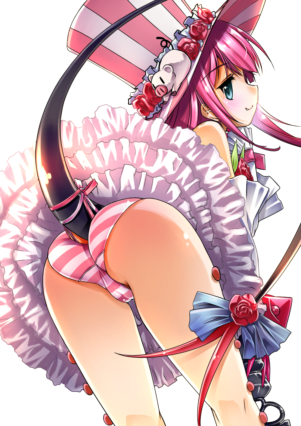 10s, 1girl, ass, bad_id, bad_pixiv_id, blue_eyes, dragon_girl, elizabeth_bathory_(fate)