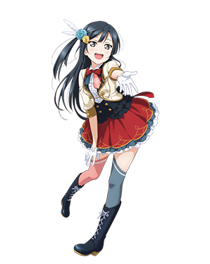 10s, 1girl, black_hair, blush, chase_(love_live!), dress, female_focus, happy