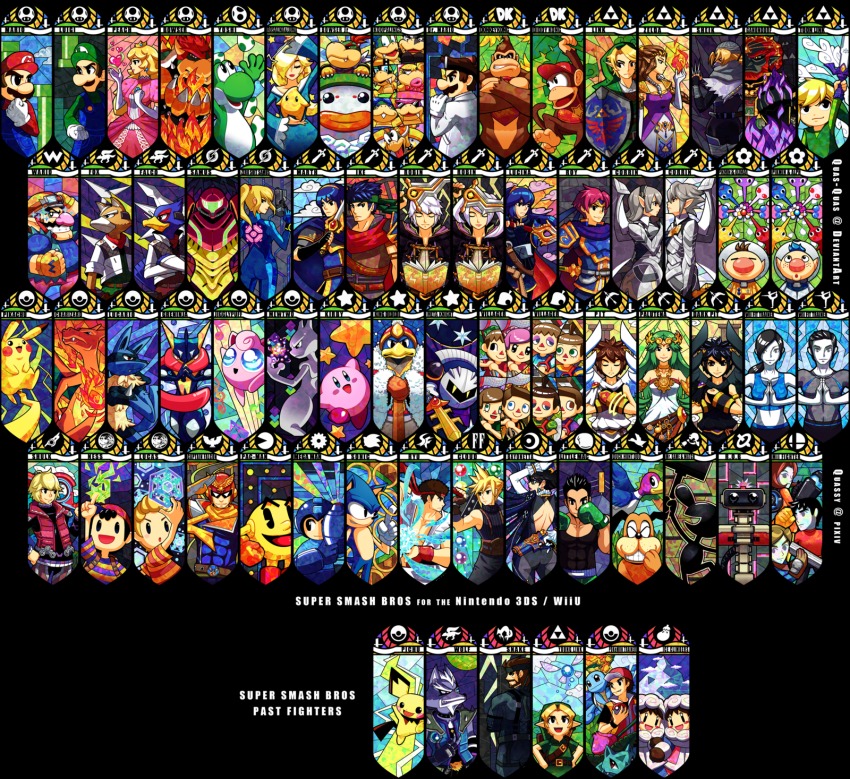 6+boys, 6+girls, alph_(pikmin), animal_crossing, animal_ears, armor, bayonetta, bayonetta_(series)