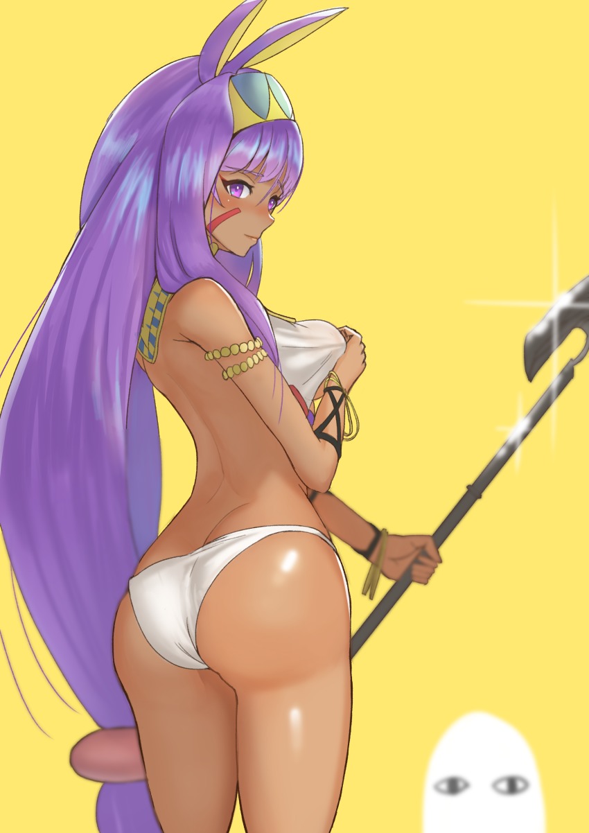 1girl, absurdres, ancient_egyptian, ass, bad_id, bad_pixiv_id, bikini, blush