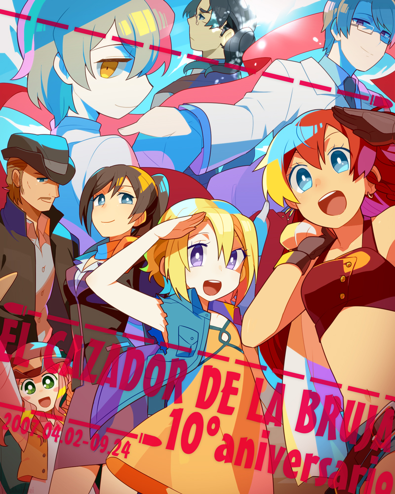 belt, black_hair, blonde_hair, blue_eyes, child, douglas_rosenberg, dress, el_cazador_de_la_bruja