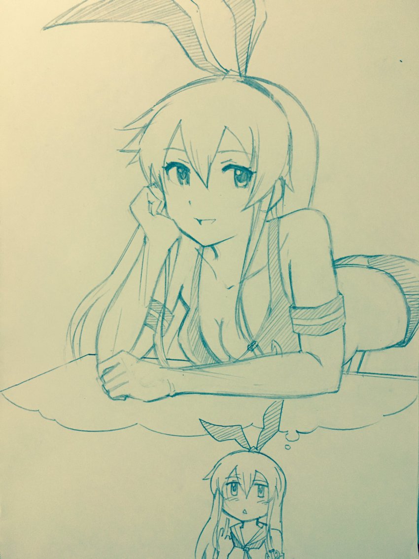 10s, 1girl, aged_up, anchor_hair_ornament, animal_ears, bikini, blush, breasts