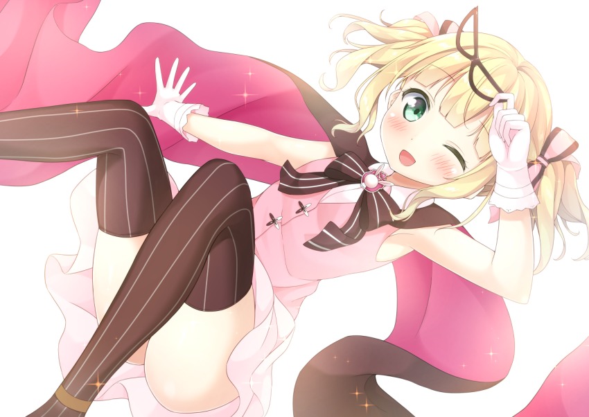 1girl, :d, ;d, aqua_eyes, armpits, bad_id, bad_pixiv_id, black_bow