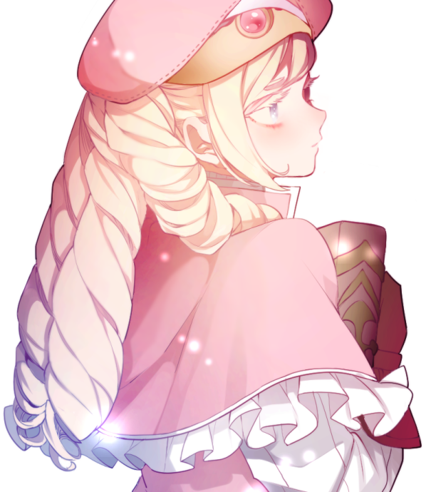 1boy, back, bisco9skm, blonde_hair, blue_eyes, book, brynhildr_(tome), capelet, drill_hair, fire_emblem, fire_emblem_fates, forrest_(fire_emblem), gloves, long_hair, male_focus, nintendo, simple_background, solo, trap, white_background