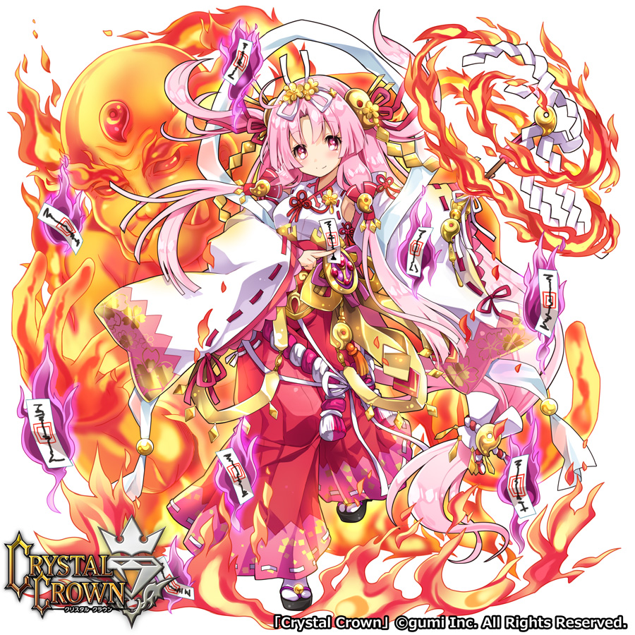 1girl, absurdly_long_hair, ahoge, armpits, bell, between_fingers, blush, closed_mouth