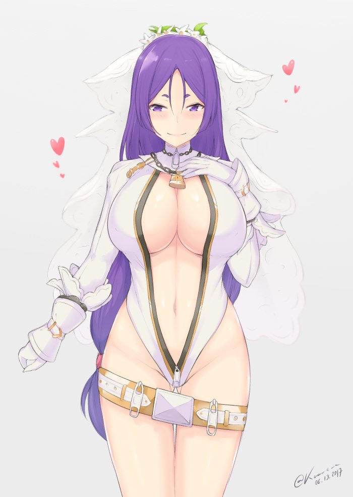 10s, 1girl, belt, belt_buckle, blush, breasts, bridal_veil, buckle