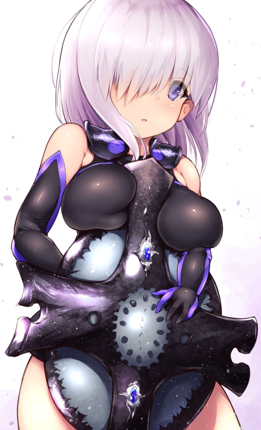 :o, bare_shoulders, between_breasts, breasts, cowboy_shot, elbow_gloves, fate/grand_order, fate_(series)