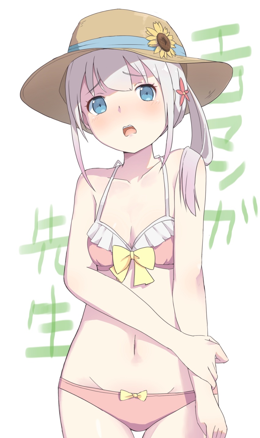 10s, 1girl, absurdres, bikini, blue_eyes, bow, bow_bikini, breasts