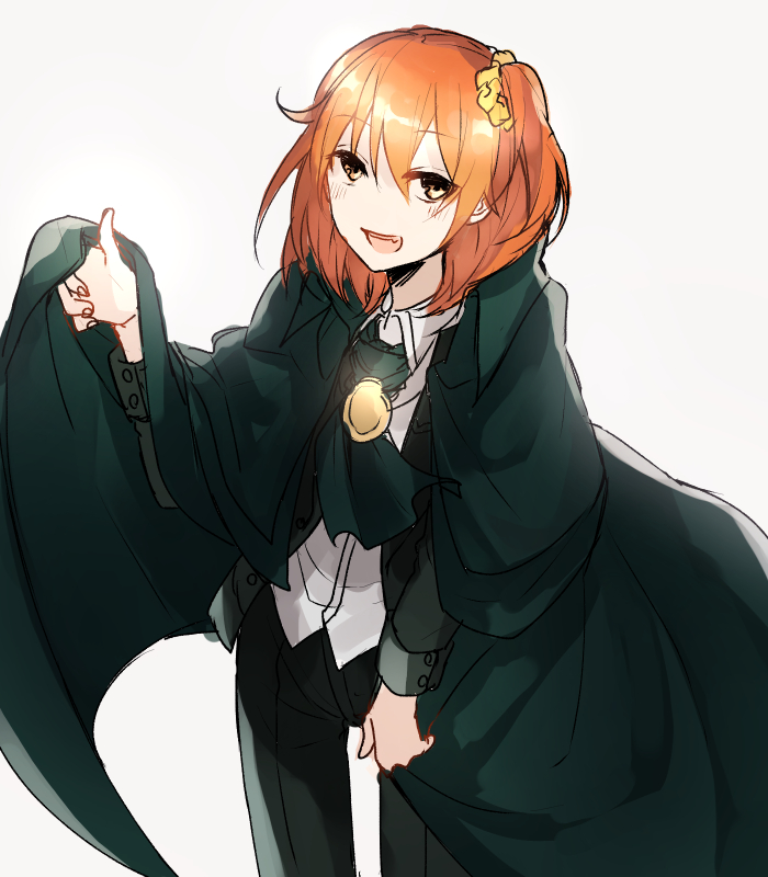 1girl, cloak, cosplay, cowboy_shot, edmond_dantes_(fate), edmond_dantes_(fate)_(cosplay), fate/grand_order, fate_(series)