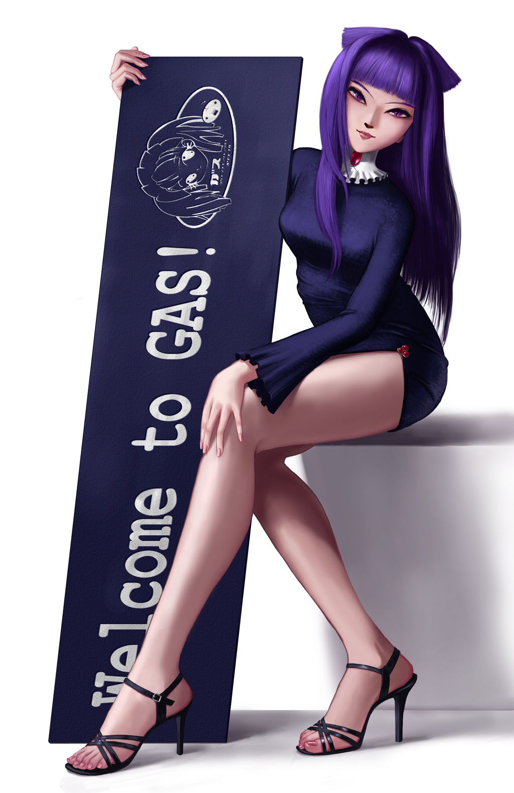 1girl, blue_hair, feet, female_focus, high_heel_sandals, high_heels, highres, legs