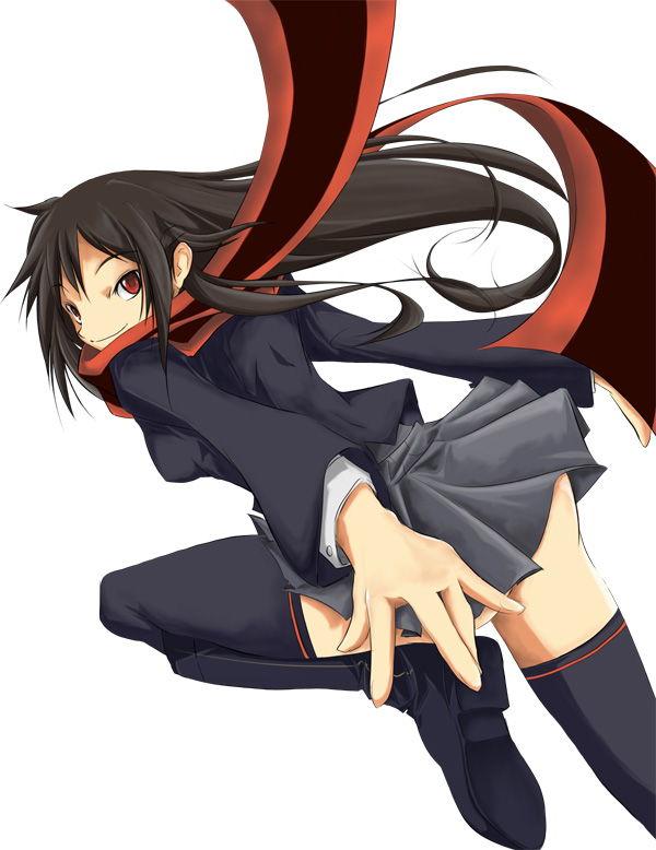 hanafusa_itsuki, scarf, solo, tagme, thighhighs, yarizakura_hime, yozakura_quartet