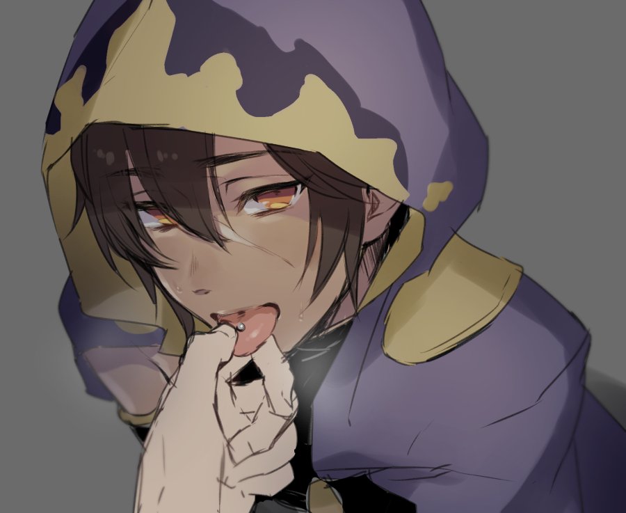 10s, bad_id, bad_twitter_id, black_hair, dark-skinned_male, dark_skin, granblue_fantasy, grey_background