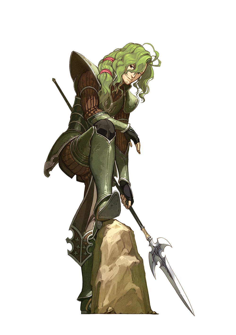 1boy, armor, armored_boots, beard, black_eyes, boots, curly_hair, facial_hair