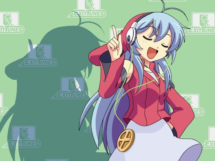 1girl, bandana, blue_hair, caipirinha_(meme), closed_eyes, dancing, detached_sleeves, exit_trance