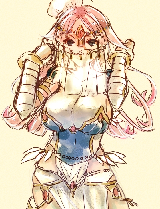 10s, 1girl, ahoge, black_eyes, breasts, cosplay, dress, fate/extra