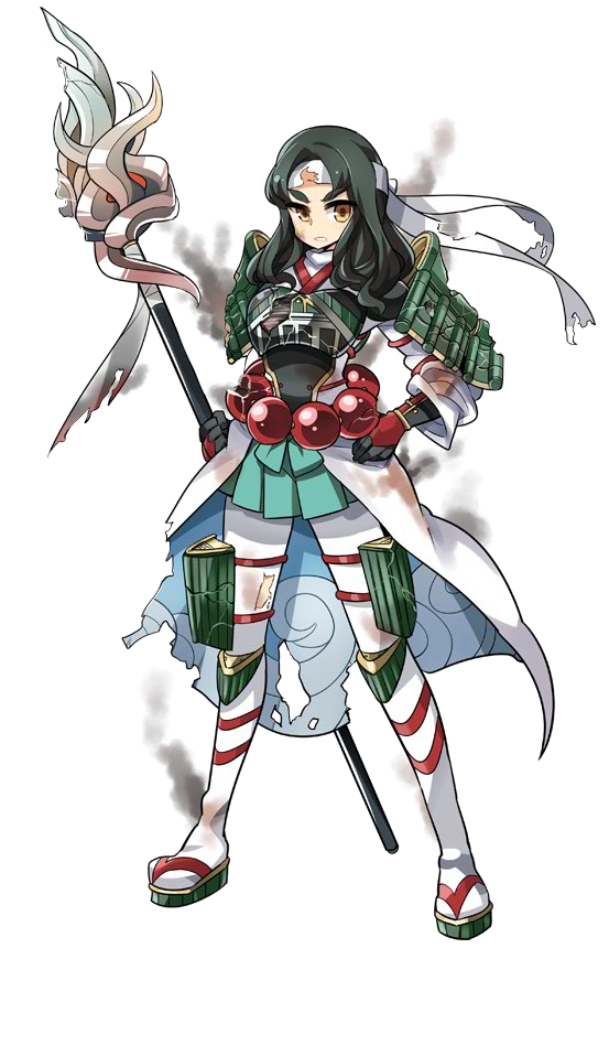 >:(, 1girl, armor, artist_request, beads, female_focus, frown, full_body