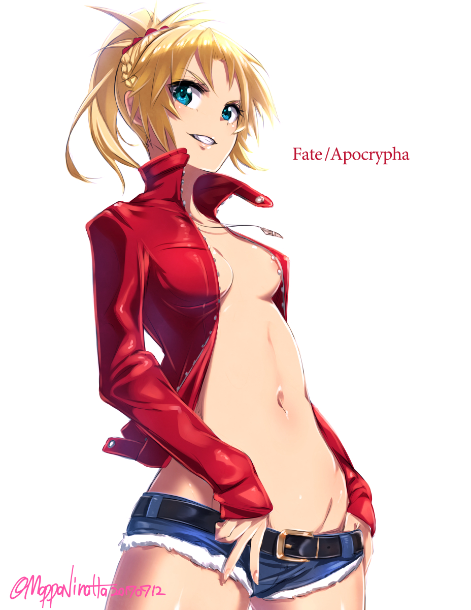 1girl, belt, belt_buckle, blonde_hair, blue_eyes, blush, braid, breasts