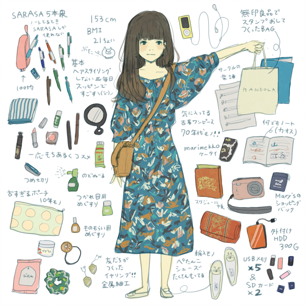 1girl, bad_id, bad_pixiv_id, black_hair, camera, commentary_request, copyright_request, digital_camera