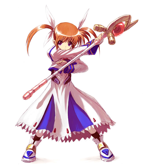 00s, 1girl, dress, female_focus, fighting_stance, full_body, hair_ribbon, heika_(heikahp)