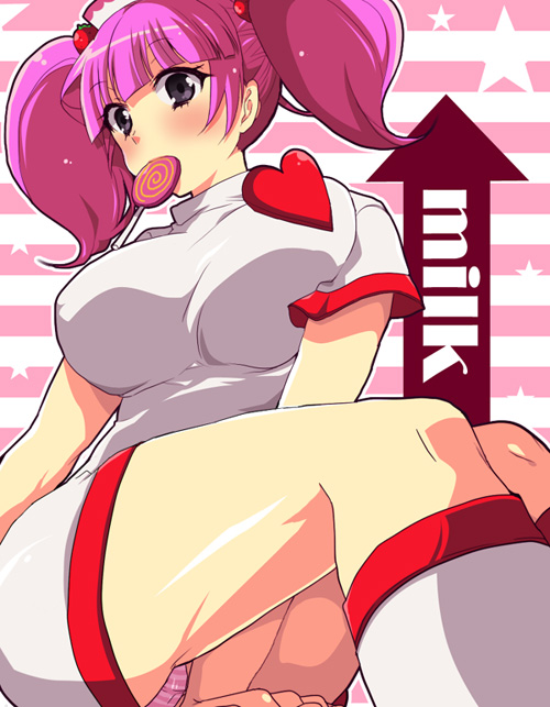 bad_id, bad_pixiv_id, bemani, blush, boots, breasts, candy, clip
