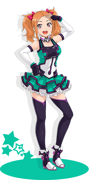 1girl, aozora_under_girls!, blush, dress, female_focus, green_eyes, honjou_kanae, long_hair