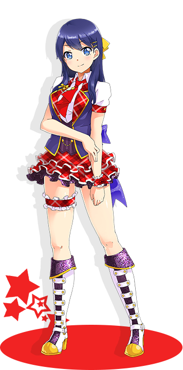 1girl, aozora_under_girls!, blue_eyes, blue_hair, blush, dress, female_focus, full_body