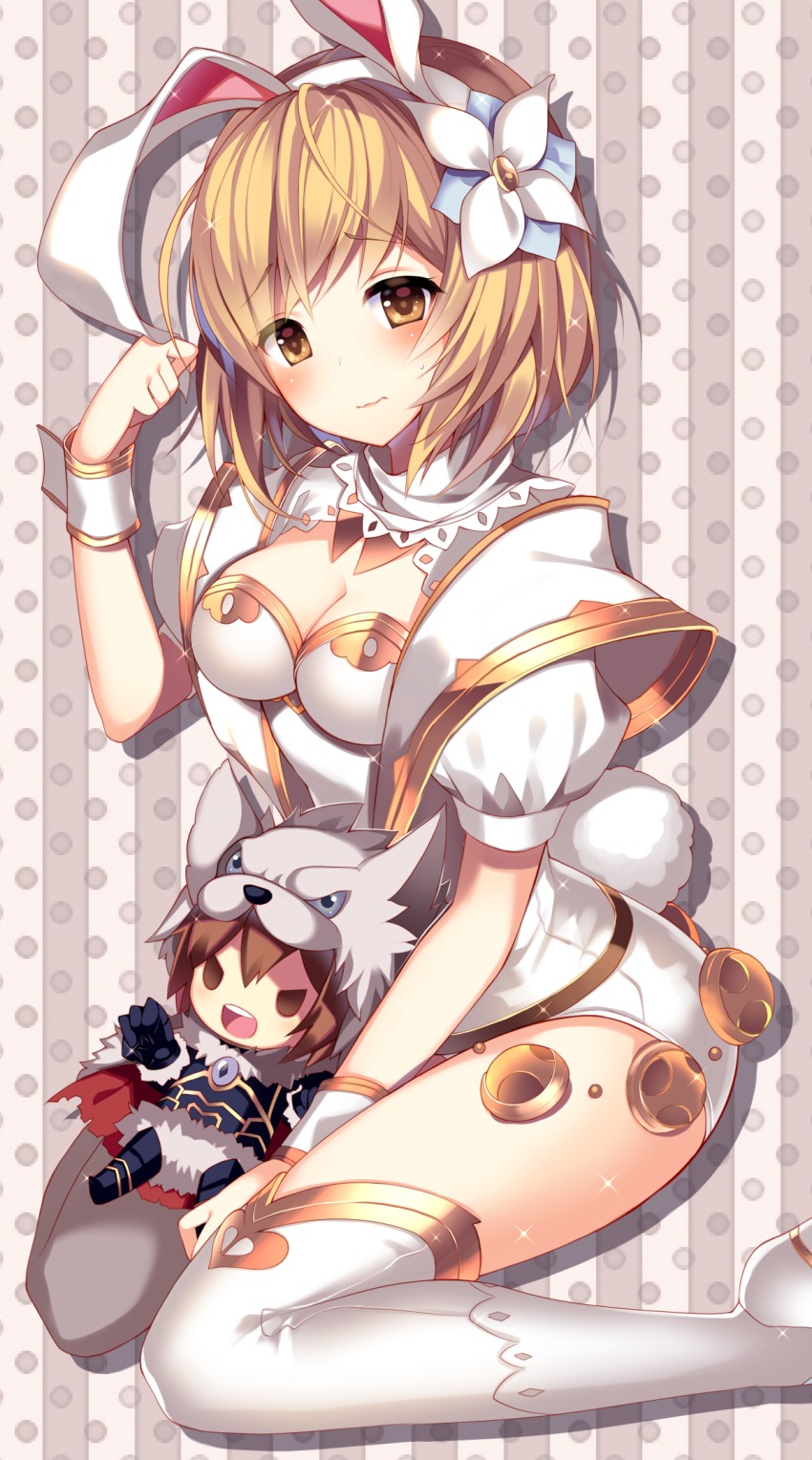 1girl, :d, animal_ears, armor, bad_id, bad_pixiv_id, berserker_(granblue_fantasy), blonde_hair