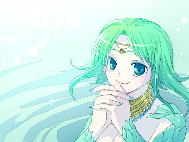 1girl, bad_id, bad_pixiv_id, female_focus, green_eyes, green_hair, hiyo_(artist), hiyo_(hinauf)
