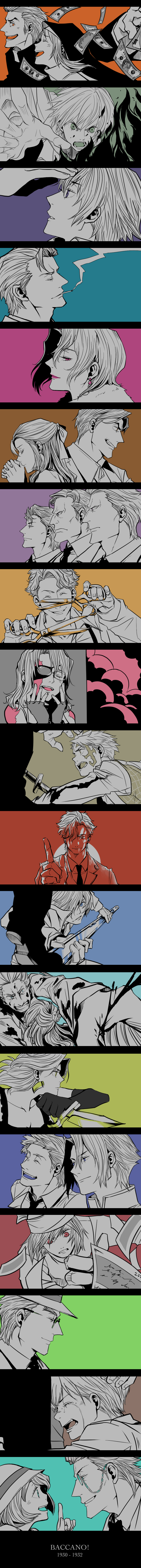 absurdres, baccano!, berga_gandor, blood, carol_(baccano), chane_laforet, cigarette, claire_stanfield