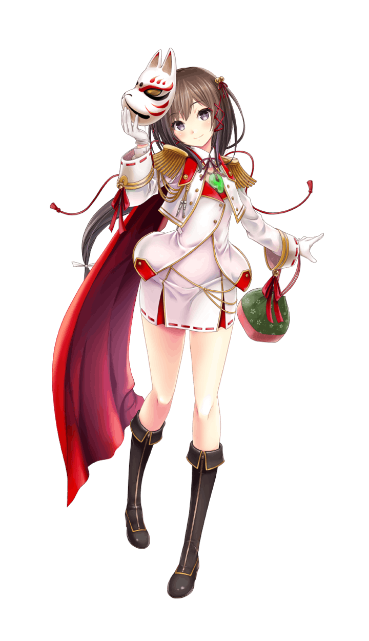 1girl, ayakouji_setsuka, black_boots, boots, brown_eyes, brown_hair, cape, epaulettes