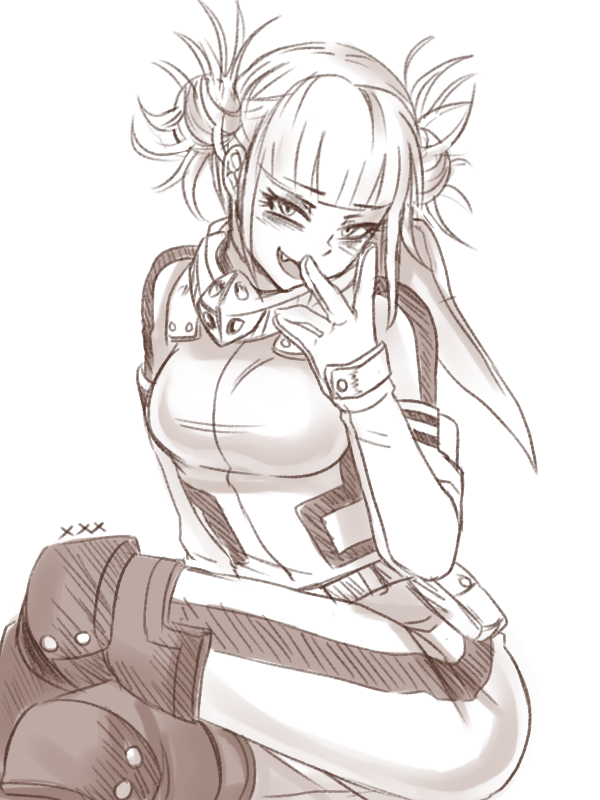 10s, 1girl, blush, bodysuit, boku_no_hero_academia, breasts, cosplay, crossed_legs