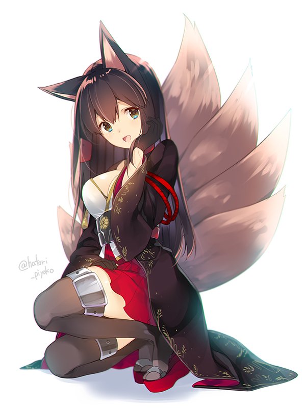 1girl, akagi_(azur_lane), akagi_(azur_lane)_(cosplay), akagi_(kancolle), animal_ears, azur_lane, bad_id, bad_twitter_id